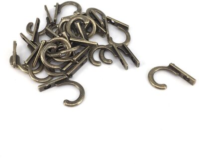 22*21*8mm 50 stks Kleine antieke decoratieve enkele haak voor kleding muur hanger Robe Coat Muur opknoping Haken Brons Tone