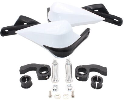 22/28Mm Motorcycle Hand Guards Brush Bar Hand Guard Stuur Protector Voor Kawasaki Yamaha Duke 125 250 390 690 790 1290 wit