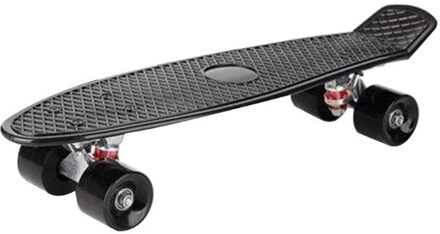 22 Inch Vier-Wiel Skateboard Enkel-Warp Kick Skate Board Voor Beginner Jongen Meisje 2SS202734-zwart