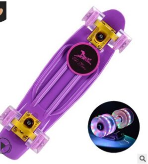 22-Inch Vis Skateboard Beginnende Lopen Enkele-Tilt Skateboard Kinderen Of Volwassenen Borstel Straat Mannen En Vrouwen Vier-Wiel Scooter