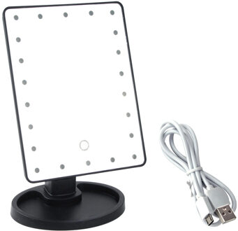 22 LED Light Touch Screen Make-Up Spiegel 1X/2X/3X/10X Vergrootglas 3 Opklapbare Compact spiegel Flexibele Cosmetica Spiegels roze 22 Lights reeks C