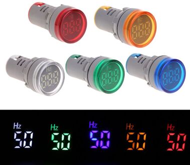 22 Mm Led Digitale Display Elektriciteit Hertz Ac Frequentie Meter Indicator Signaal Lamp Lichten Tester Combo Meetbereik 20- 75Hz groen