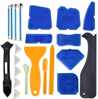 22 Pcs Caulking Tool Kit Kalefateren Caps Kit Afwerking Tool Siliconenkit Removal Tool Voor Badkamer Keuken