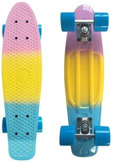 22 "Skate Board Mini Cruiser Skateboard Plastic 6" Breed Multicolor Longboard Retro Banaan Fishboard Straat Outdoor Sport # g3