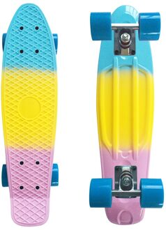 22 "Skate Board Mini Cruiser Skateboard Plastic 6" Breed Multicolor Longboard Retro Banaan Fishboard Straat Outdoor Sport # g3