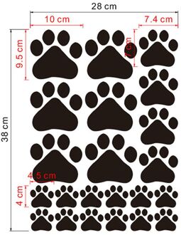 22 Stks/set Verwijderbare Mooie Kat Hond Poot Muur Vinyl Decal Stickers Ideaal voor Thuis Cars Koelkasten Stickers