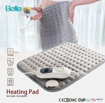 220-240V 100W 40*30cm Microplush Electric Heating Pad for Abdomen Waist Back Pain Relief Winter Warmer 3 Heat Controller EU Plug
