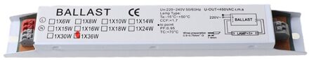 220-240V Ac 36W Breed Voltage T8 Elektronische Ballast Tl Lamp Voorschakelapparaten