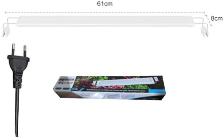 220-240VAquarium Led Licht Super Slim Fish Tank Aquatic Plant Groeien Verlichting Waterdichte Bright Clip Lamp Blauw Planten Led 18-70Cm 60CM 20W