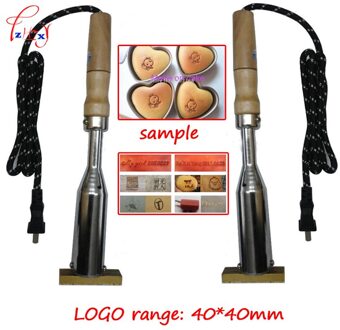 220 V Handheld Stamping Machine Cake Branding Machine LOGO Lederen Reliëf Hout Markering Embossing Machine 40*40 MM