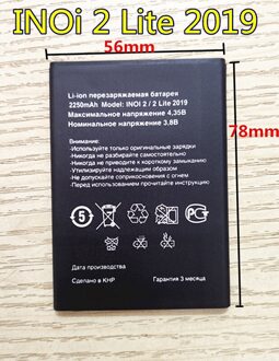2200Mah Polymeer Slimme Mobiele Telefoon Batterij Voor Inoi 2 Lite / INOI2 Lite inoi 2 lite 2019