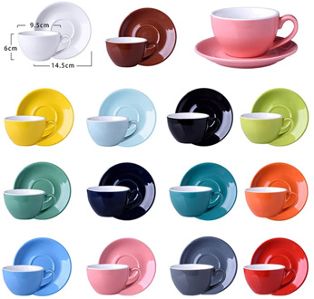 220ML Ceramic Coffee Cups High-gradeCoffee Cup Set European Style Cappuccino Cups For Latte Mocha Tea Coffee Cup With Saucer