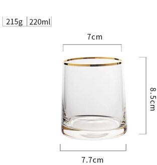 220Ml Japanse Stijl Water Glas Kleurrijke Huishoudelijke Whiskey Glas Dikke Bodem Ion Plated Water Sap Glas Creatieve Glas Phnom Penh