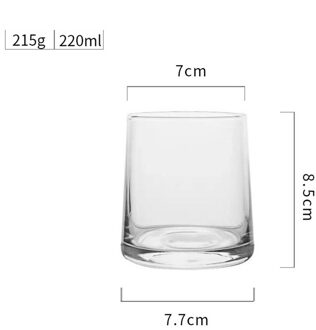 220Ml Japanse Stijl Water Glas Kleurrijke Huishoudelijke Whiskey Glas Dikke Bodem Ion Plated Water Sap Glas Creatieve Glas transparant
