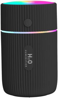 220Ml Mini Aroma Diffuser Marquee Luchtbevochtiger Portablemist Maakt Luchtbevochtigers Met Nachtlampje Air Frisser Voor Home Office zwart