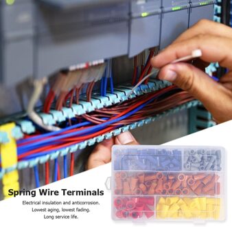 220Pcs Praktische Lente Wire Terminal Plastic Schroef-Op Geïsoleerde Kabel Plug Draad Druk Cap Elektrische Crimp Connector