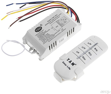 220V 1/2/3/4 Ways Wireless ON/OFF Lamp Remote Control Switch Receiver Transmitter