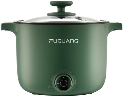 220V 1.5L Household Electric Frying Pan Non-Stick Rice Cooker Portable Multi Food Cooker Noodles Cooking Pot Red/Green Color