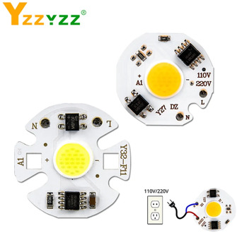 220V 110V Mini COB LED Chip Light Beads 3W 5W 7W 9W Round LED COB Chip Diode Lamp for Spotlight Not Need Driver DIY Floodlight