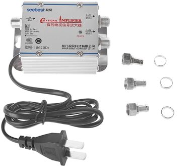 220V 2 Way Catv Kabel Tv Signaal Versterker Amp Antenne Booster Splitter Set Breedband Thuis Tv Apparatuur 45Mhz tot 860 Mhz