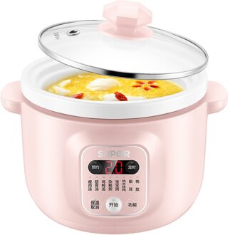 220V 2L Mini Elektrische Stoven Pot Automatische Huishoudelijke Trage Stewer Draagbare Dessert Pap Pot Multi Fornuis EU