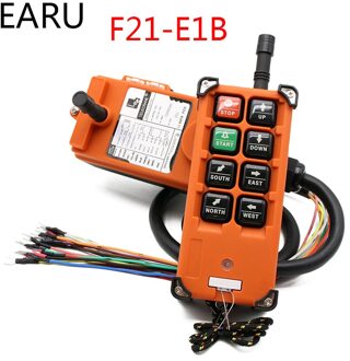 220V 380V 110V 12V 24V Industriële Afstandsbediening Schakelaars Hoist Kraanbesturing Lift Crane 1 zender + 1 Ontvanger F21-E1B DC 48V