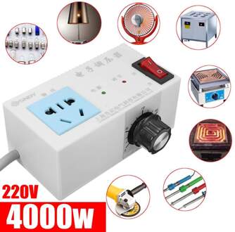 220V 4000W Variabele Spanning Controller Voor Fan Speed Motor Control Dimmer Snelheid Temperatuur Voltage Aanpassing