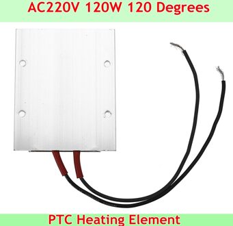 220V 60/80/100/120/180 Graden Constante Temperatuur Keramische Aluminium Heater Ptc Heater Ptc verwarmingselement Shell 77*62Mm 120W 120Degrees