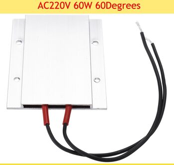 220V 60/80/100/120/180 Graden Constante Temperatuur Keramische Aluminium Heater Ptc Heater Ptc verwarmingselement Shell 77*62Mm 60W 60Degrees