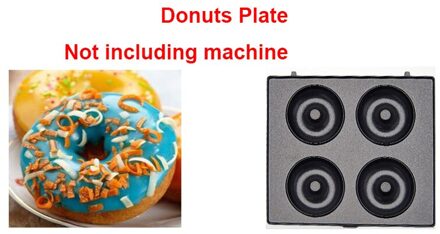 220V 650W Automatische Sandwich Ontbijt Machine Cartoon Bakvormen Wafelijzer Non-stick Coating Timing Brood Machine Donuts plate