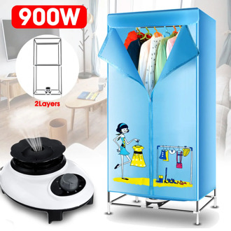 220V 900W 2Layers Electric Cloth Dryer Household Portable Baby Cloth Shoes Boots Dryer Low Noise Power Motor Drying Warm Laundry