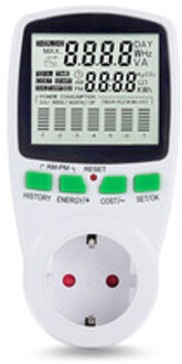 220v AC Power Meter Digitale Wattmeter EU Energy Meter Watt Monitor Kwh Elektriciteit Kosten Diagram Meten Socket Analyzer