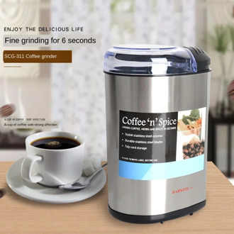 220V Coffee Bean Grinder Electric Household Commercial Coffee Grinder Italian Small Grinder Speed Grinding Stainless Steel