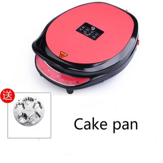 220V Elektrische Bakpan Huishoudelijke Dubbelzijdig Verwarming Pannenkoek Pan Automatische Power-Off Pannenkoek Pannenkoek Machine rood Cake pan