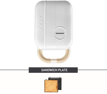 220V Elektrische Sandwich Maker Wafel Broodrooster Bakken Licht Voedsel Machine Keuken Multifunctionele Ontbijt Machine Sandwichera wit / EU