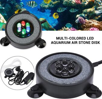 220V Emery Kleur Veranderende Led Waterdichte Aquarium Licht Ronde Aquarium Waskolf Decor Lamp Kleurrijke Air Bubble Stone