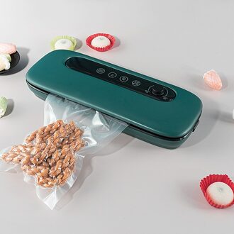 220V Huishoudelijke Vacuüm Verpakkingsmachine Vacuüm Sealer Voor Voedsel Opslag Voedsel Verpakker Vacuümzak Voor Keuken Vacuüm Verpakking 10 tassen groen