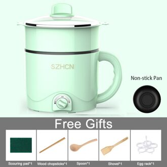 220V Mini Multifunctionele Elektrische Koken Machine Huishouden Enkele/Dubbele Laag Pot Multi Elektrische Rijstkoker Non-stok Pan As shown4