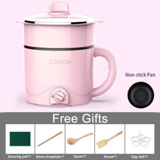 220V Mini Multifunctionele Elektrische Koken Machine Huishouden Enkele/Dubbele Laag Pot Multi Elektrische Rijstkoker Non-stok Pan As shown7