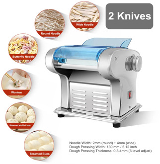 220V Multifunctional Electric Noodle Maker Machine Household Stainless Steel Cutter Dumplings Roller Noodles Press With Mold