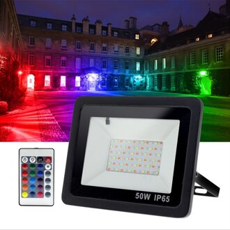 220V Rgb Led Schijnwerper 50W 100W Outdoor IP68 Waterdichte Tuin Verlichting Wandlamp Reflector Rgb Overstroming Licht