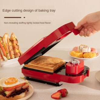 220V Sandwich Ontbijt Machine Multifunctionele Licht Voedsel Machine Broodmachine Wafel Douyin Netto Rode Toast Bakken Machine Timing - klein vis