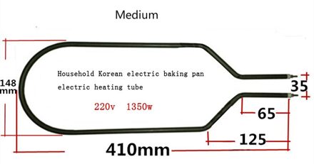 220vAC Elektrische Warmte Buis Elektrische Heat Pipe 304SS Hoge Temperatuur Verwarmingselementen Voor Elektrische Bakpan 1400W/1600W/1200W 1250w