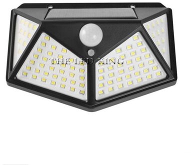 222 Led Solar Light Outdoor 4 Modi Motion Sensor Pir Wandlamp Waterdichte Solar Lamp Zonne-energie Zonlicht Tuin Decoratie 100 led / 4stk