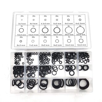 225Pcs 18 Size Auto O-Ring Ring Afdichtingen Afdichting Pakking Assortiment & Box