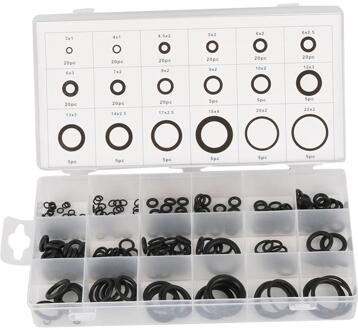 225Pcs O Ring Assortiment Rubber O-Ring Ring Seal Ringen Waterdichtheid Olie Weerstand Pakkingen Verschillende Grootte Met Plactic doos