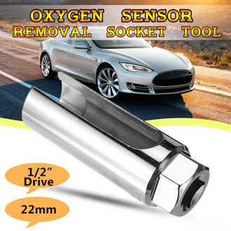 22mm 1/2" Drive Oxygen Sensor Lambda Removal Socket Tool 18mm With Hole Window Wire For Heated or Unheated Oxygen Sensors