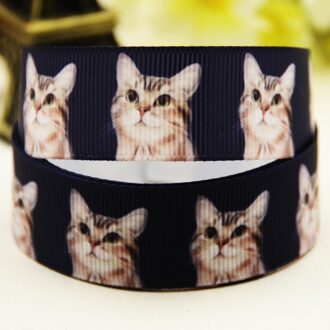 22Mm 25Mm 38Mm 75Mm Kat Cartoon Gedrukt Grosgrain Lint Partij Decoratie 10 Yards X-03421 Width 75MM