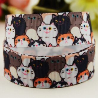 22Mm 25Mm 38Mm 75Mm Kat Cartoon Gedrukt Grosgrain Lint Partij Decoratie 10 Yards X-03657 Width 38MM