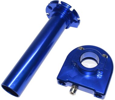 22mm 7/8 Inch Multicolor Universele CNC Aluminium Gaspedaal Throttle Twist Grips Stuur Voor Motorfiets Bromfiets Scooter Fiets blauw